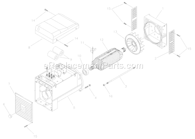 Page A Diagram and Parts List for 1461-0  Briggs and Stratton Generator